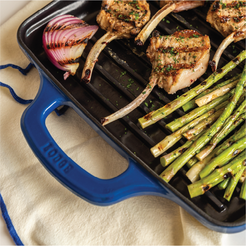 USA Enamel 11 Inch Enameled Cast Iron Grill Pan - Image 11